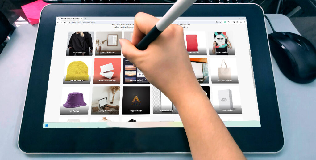 It shows ATamez Design senior graphic Designer Ana Tamez designing for a Graphic Design Client